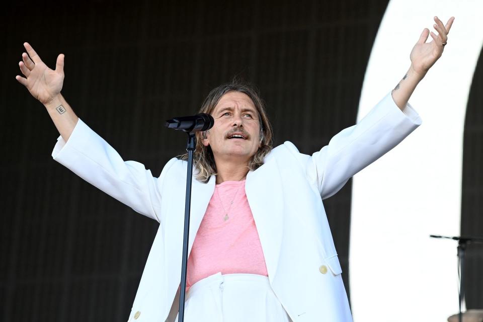 southwold, england july 24 mark owen performs during day four of latitude festival 2022 at henham park on july 24, 2022 in southwold, england photo by dave j hogangetty images