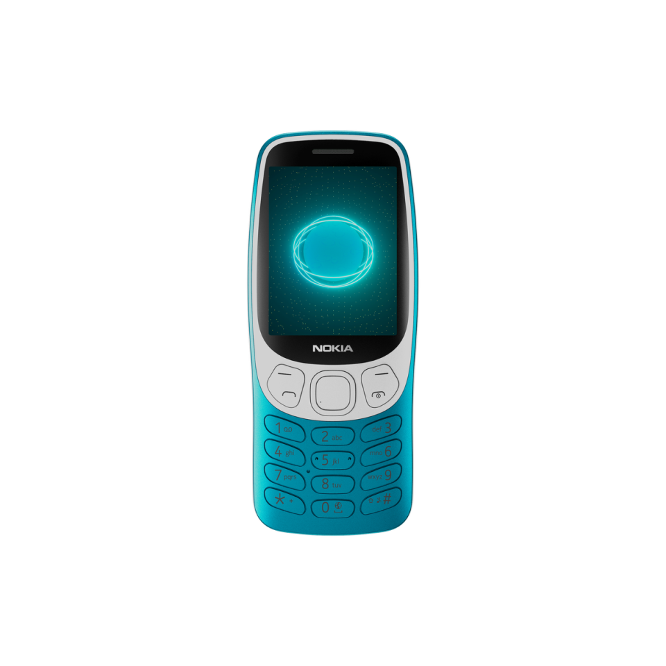 The phone comes in a cool scuba blue colour, along with 'Y2K gold' and 'grunge black' (HMD Global)