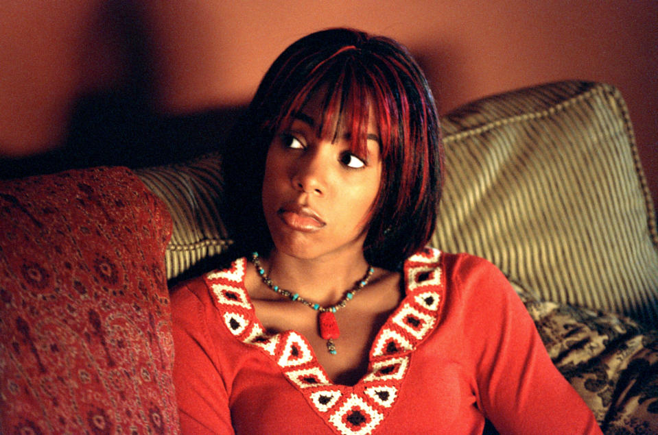 Closeup of Kelly Rowland in "Freddy vs. Jason"