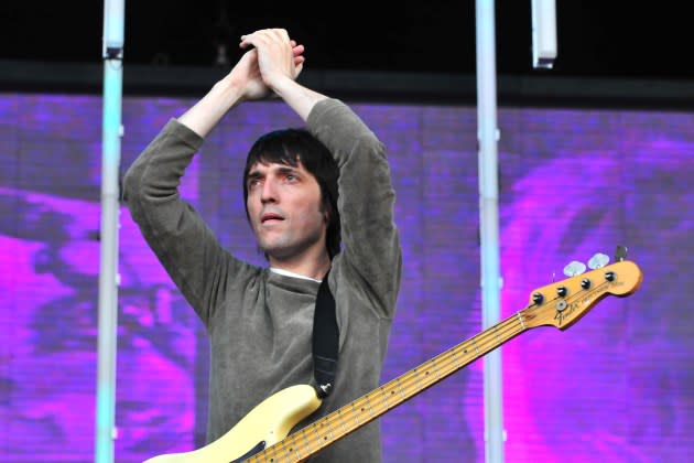 Greenwood performs with Radiohead in Dublin in 2008. - Credit: Nick Piclkes/WireImage