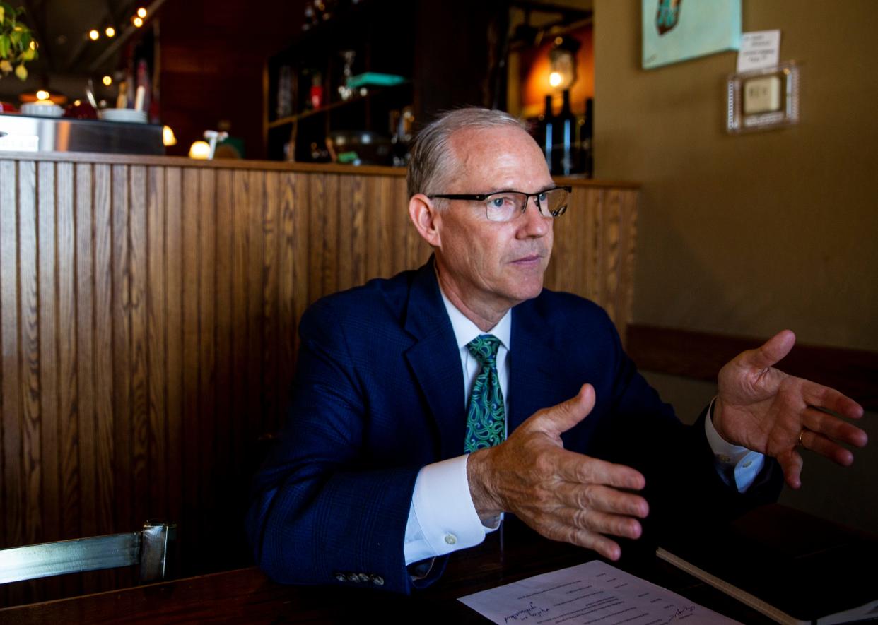 Brian Maher, executive director and CEO of the South Dakota Board of Regents, as pictured Wednesday, Aug. 28, 2019 at Kaladi's Bistro.