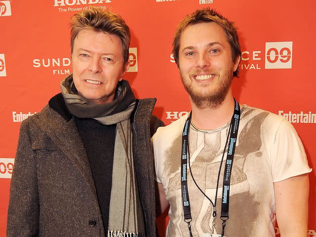 George Pimentel/WireImage David Bowie and his son, director Duncan Jones, attend the premiere of "Moon" during the 2009 Sundance Film Festival at Eccles Theatre on January 23, 2009 in Park City, Utah.