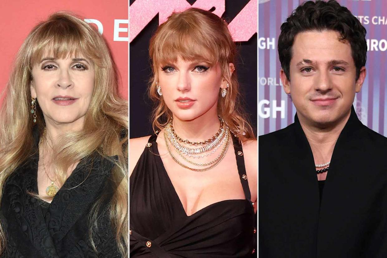 <p>Jeff Kravitz/FilmMagic; Taylor Hill/Getty; Steve Granitz/FilmMagic</p> Stevie Nicks, Taylor Swift and Charlie Puth