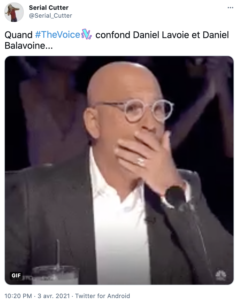 La production a confondu Daniel Balavoine et Claude Dubois.