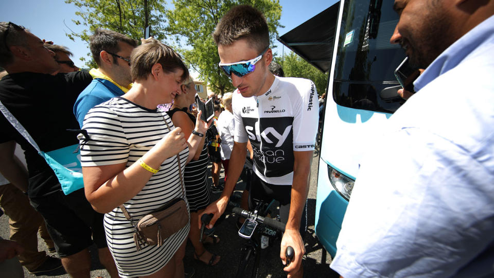 Officials had no choice but to throw Moscon out of the race. Pic: Getty