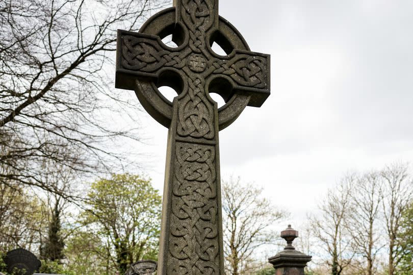 The grave of Lancashire poet, Edwin Waugh, in the graveyard at St Paul's church, next to his beloved Kersal Moor