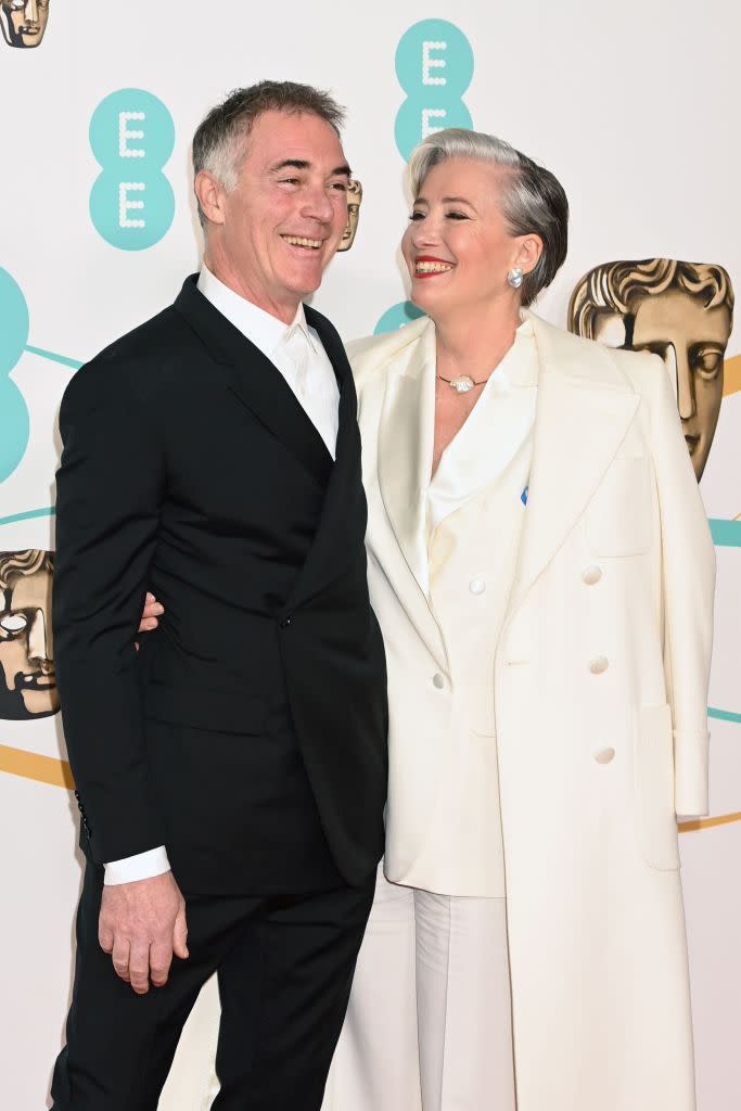 emma thompson cream suit baftas