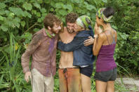 "Don't Say Anything About My Mom" - John Cochran, Edward "Eddie" Fox, Dawn Meehan and Brenda Lowe during the thirteenth episode of "Survivor: Caramoan - Fans vs. Favorites."