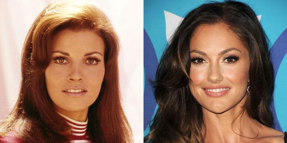 Raquel Welch (1965) and Minka Kelly