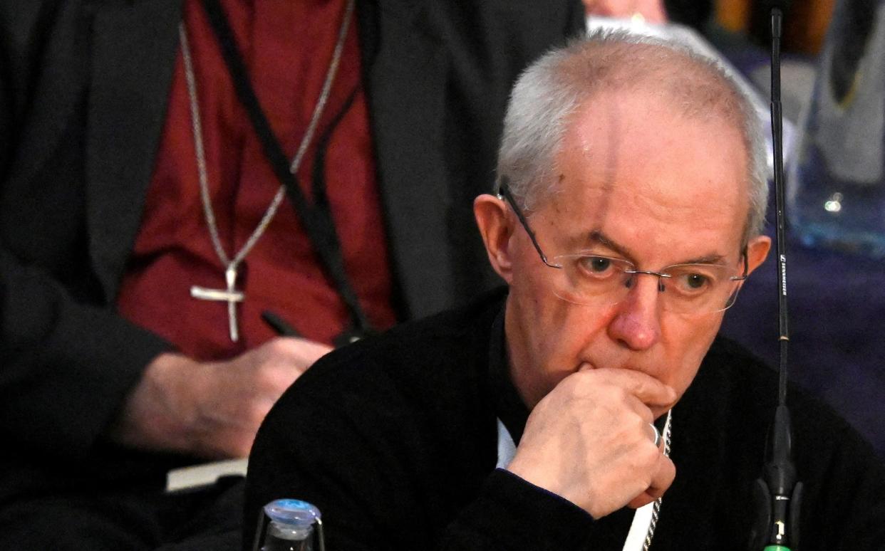 The Archbishop of Canterbury Justin Welby attends the Church of England General Synod meeting in London