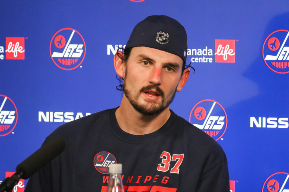 Jets star goaltender Connor Hellebuyck described the NHL's recent handling of its league-wide COVID surge with one word: Overkill. (Getty)