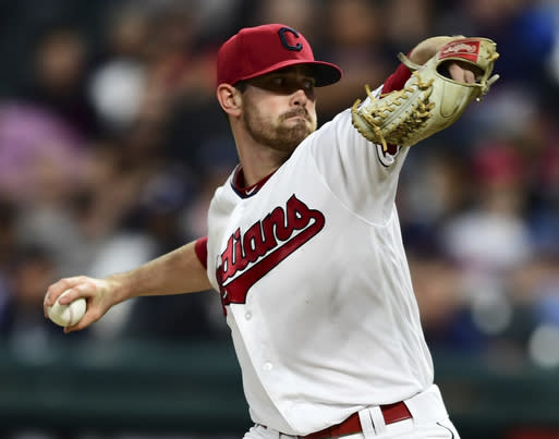 Cleveland Indians’ Shane Bieber highlights this week’s look at fantasy baseball pickups (AP Photo).