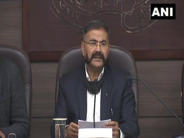 Prashant Kumar, Additional Director General (ADG) of Law and Order, UP talking to reporters on Sunday. (Photo/ANI)