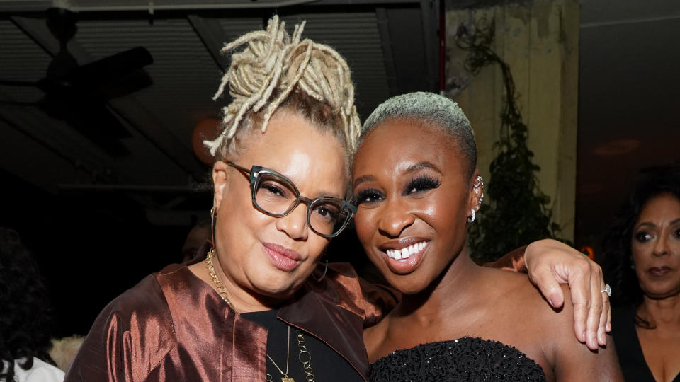 Kasi Lemmons and Cynthia Erivo attend the after party of Focus Features' "Harriet" premiere. (Photo by Rachel Luna/Getty Images)