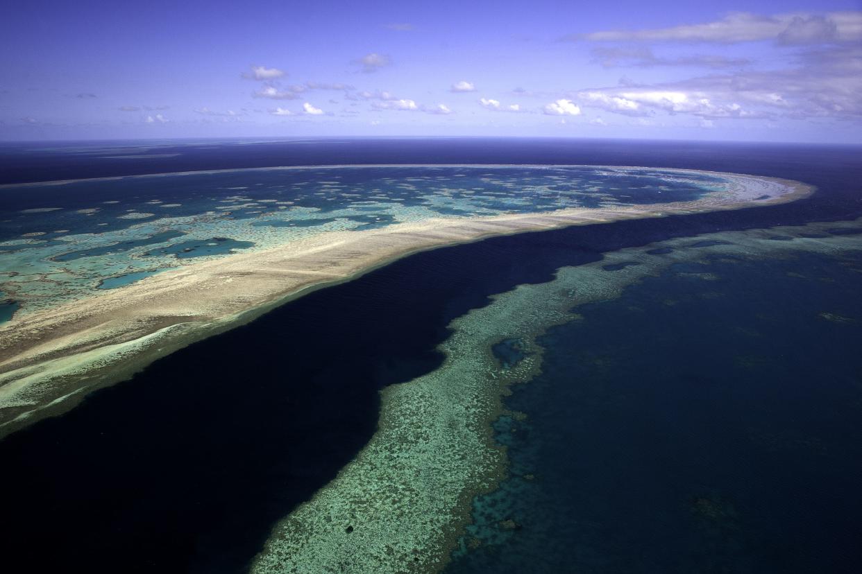 Aerial View of The Great Barrier Reef, Queensland, Australia