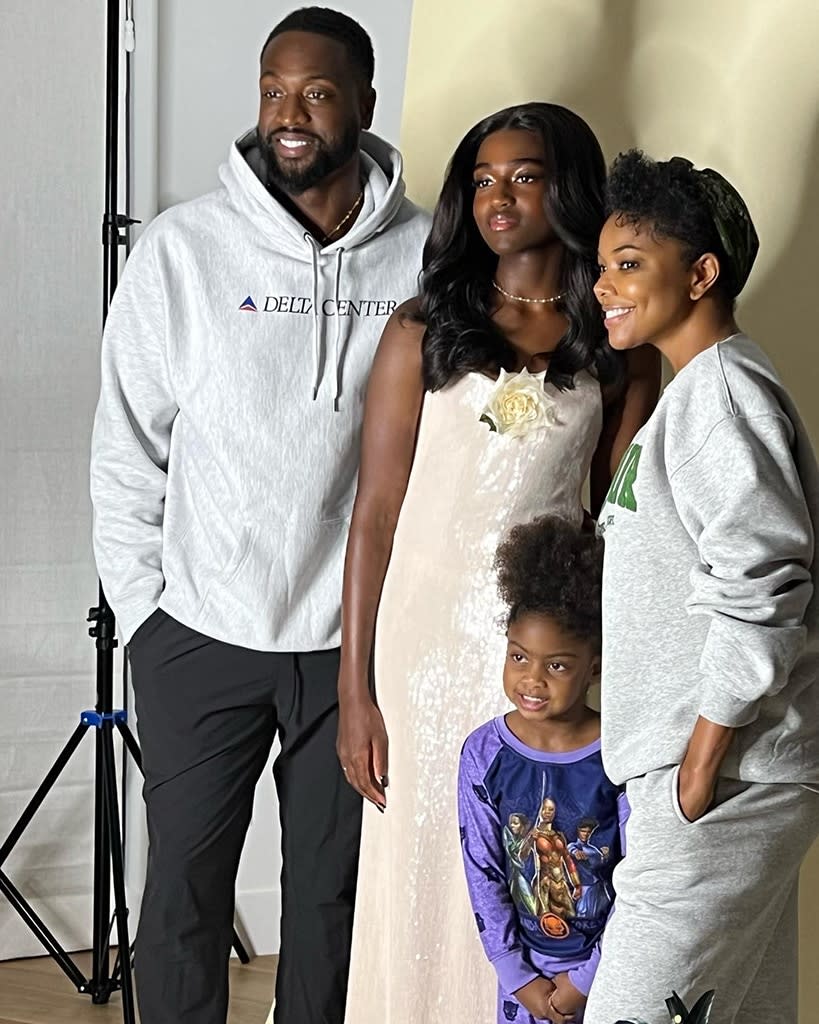 Zaya Wade, Gabrielle Union, Kaavia James, Dwyane Wade