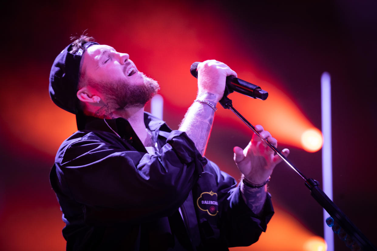 LEEDS, ENGLAND - MARCH 16: James Arthur performs at First Direct Arena on March 16, 2020 in Leeds, England. (Photo by Andrew Benge/Redferns)