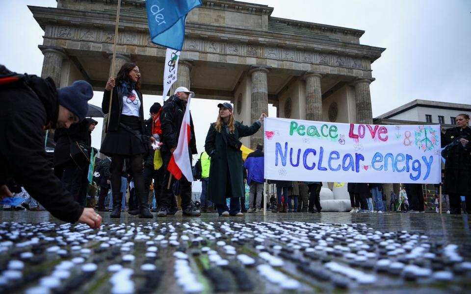 Pro-nuclear protesters in Berlin - REUTERS