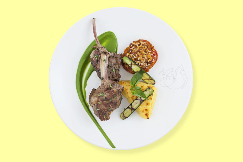 <b>Air France</b><br>Just last month, Air France recruited Michelin-starred chef Daniel Boloud to develop new dishes for its Premiere and Business Class customers. On the menu for La Première cabin? This provençal lamb chop with zucchini pesto, tomato, and cheese polenta.