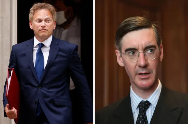 A spotlight was shone on the actions of Grant Shapps and Jacob Rees-Mogg today (Photo: HuffPost UK)