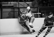 <p>Despite taking this wicked hit from the Rangers’ Mario Marois, former Canadien Doug Jarvis holds the NHL record for consecutive games played with an astounding 964. The four-time Stanley Cup champion was awarded the Selke Trophy as the league’s top defensive forward in 1984 and won the Masterton Trophy for perseverance and dedication three seasons later. </p>