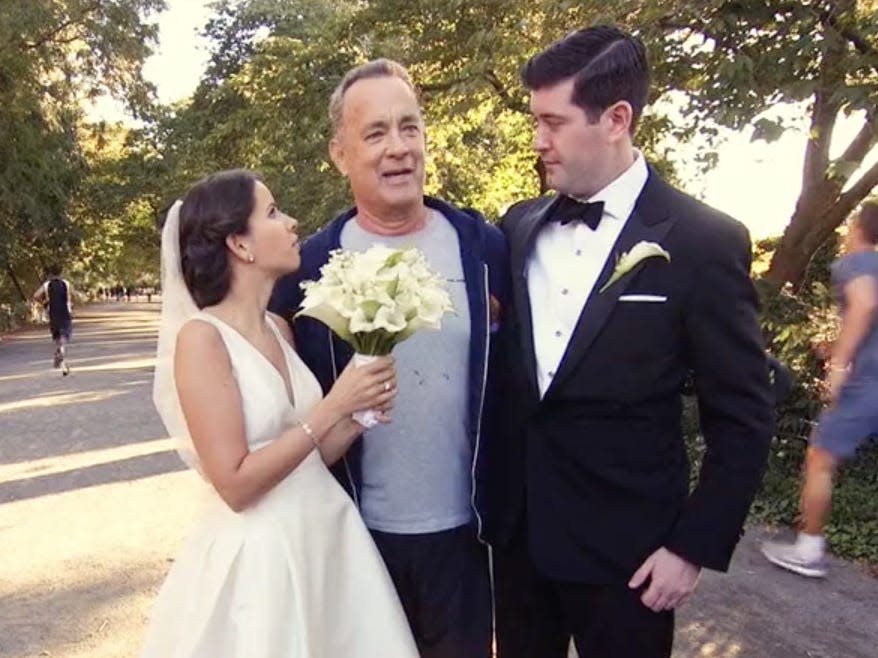 tom hanks crashes wedding