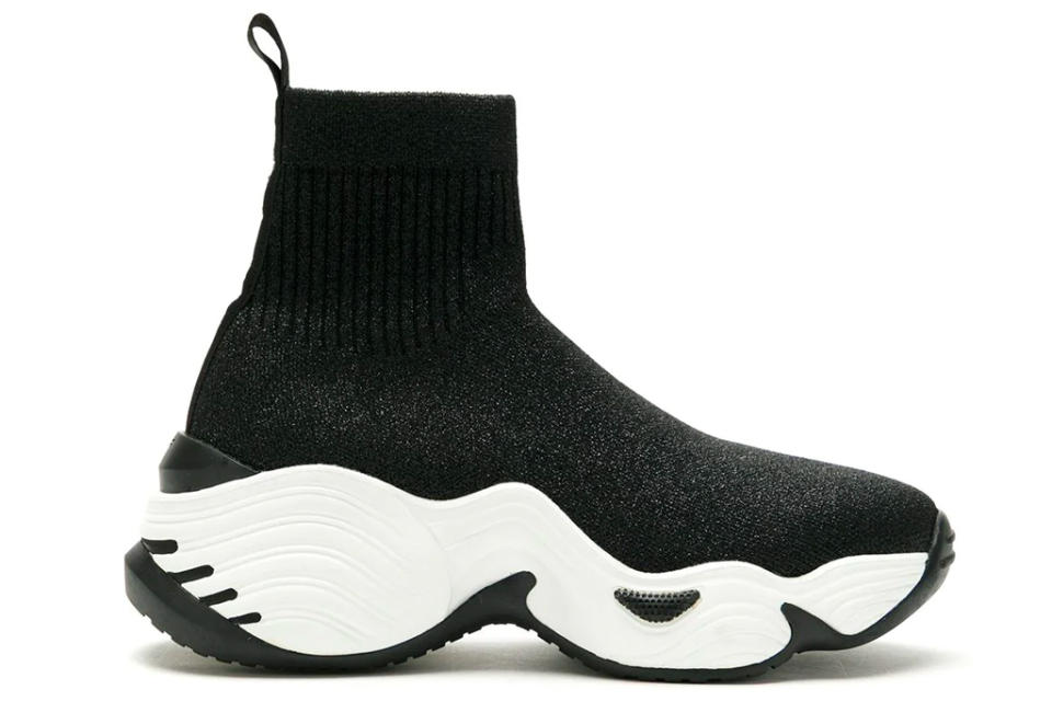 black sneakers, sock style, arrmani