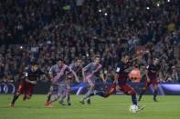 Neymar hits four in Barca rout, Ronaldo takes Madrid top