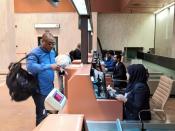 Foreign employees of oil companies, are seen leaving Iraq at the airport of Basra