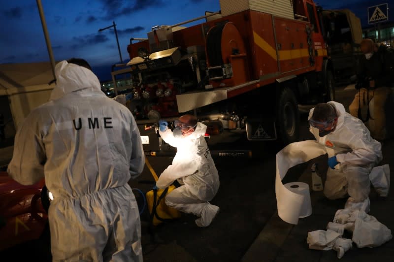 Partial lockdown as part of a 15-day state of emergency to combat the coronavirus disease (COVID-19) outbreak in Barcelona