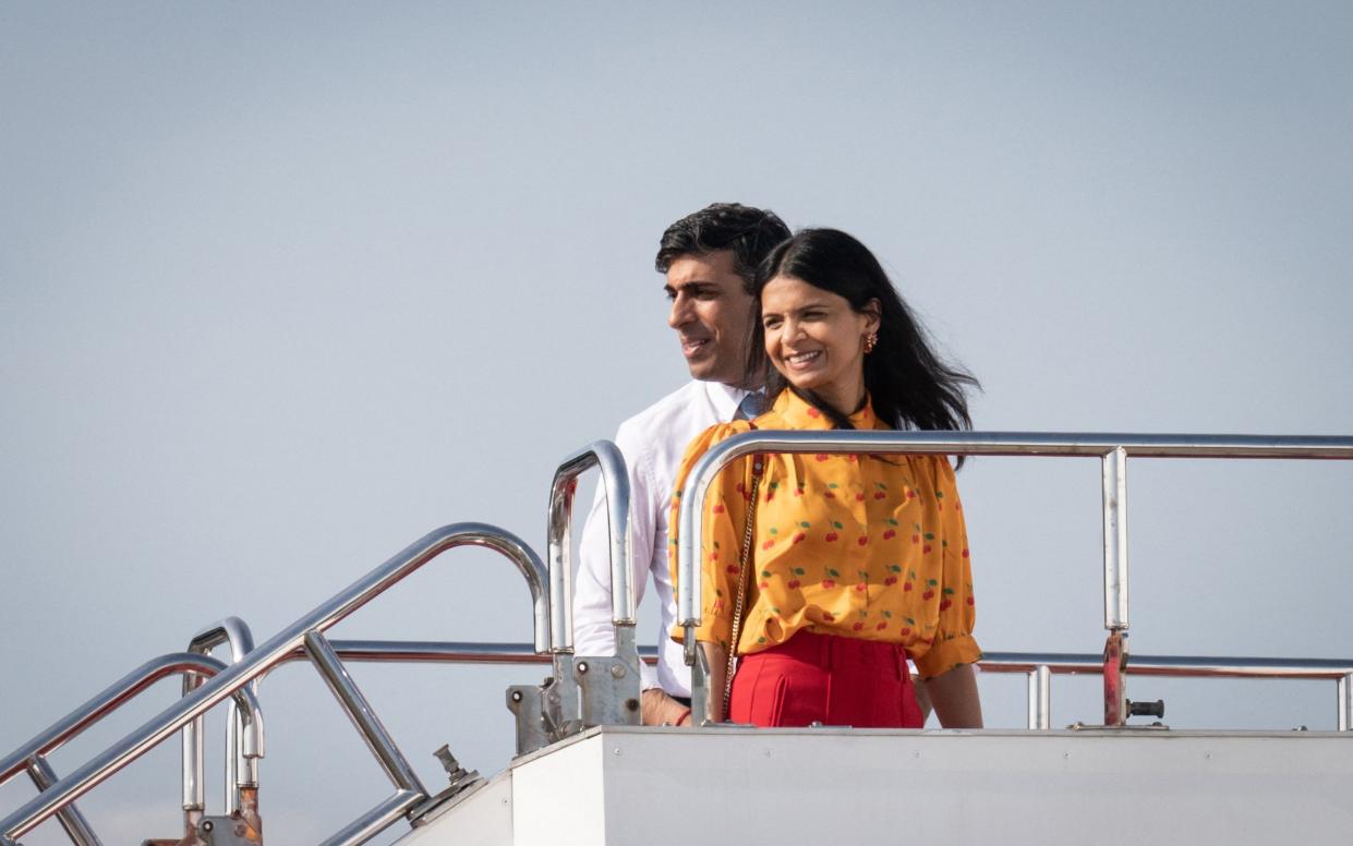 Rishi Sunak and his wife, Akshata Murty, lived in California before he was elected and married there in 2009