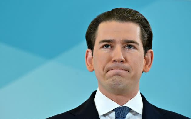 Former Austrian Chancellor Sebastian Kurz gives a press conference in Vienna, on December 2, 2021. (Photo by Joe Klamar / AFP) (Photo by JOE KLAMAR/AFP via Getty Images) (Photo: JOE KLAMAR via Getty Images)