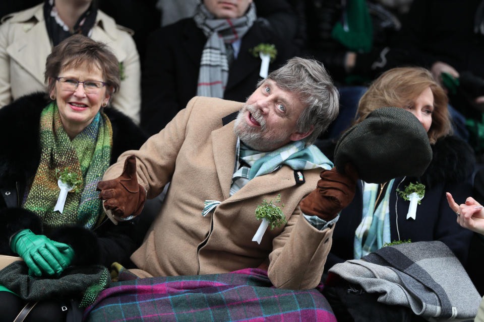 Mark Hamill during the St Patrick's day parade on the streets of Dublin. (Photo by Brian Lawless/PA Images via Getty Images)