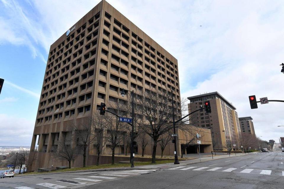 A former AT&T building at 500 E. Eighth St. downtown.