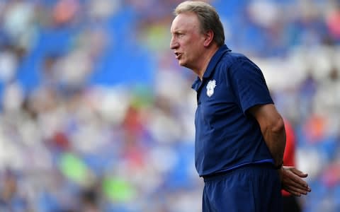 Neil Warnock, Manager of Cardiff City looks on during the Pre-Season Friendly match between Cardiff City and Real Betis - Credit: Dan Mullan/Getty Images Europe