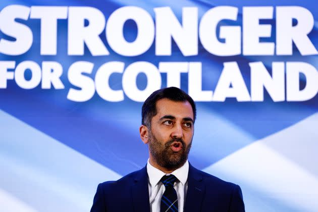 Humza Yousaf after being elected as the new SNP leader.