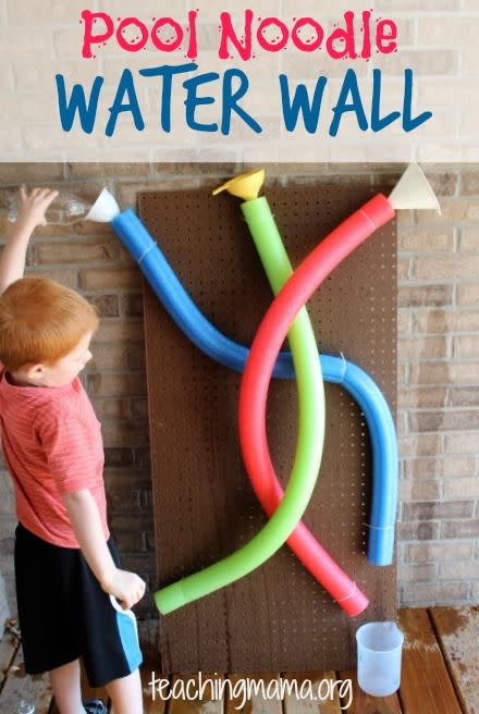 DIY Pool Noodle Water Wall