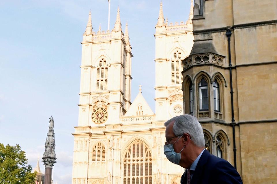 Michel Barnier in London earlier this month (REUTERS)