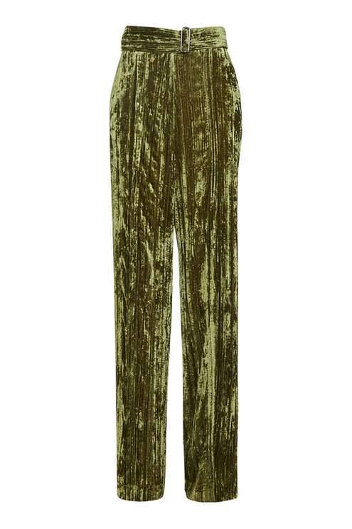 Velvet Wide Leg Trousers