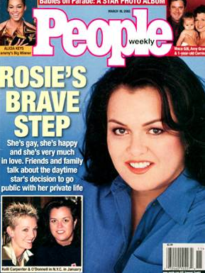 <p>Rosie O’Donnell came out in 2002 in an effort to shed light on Florida’s ban on gay adoption. (Photo: People Magazine) </p>