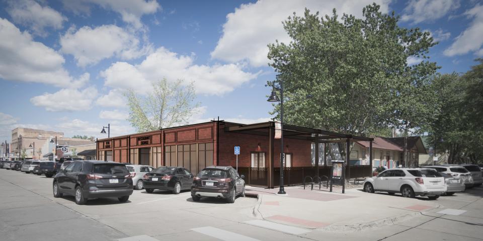A rendering of the new building at 111 Fifth St. in West Des Moines.