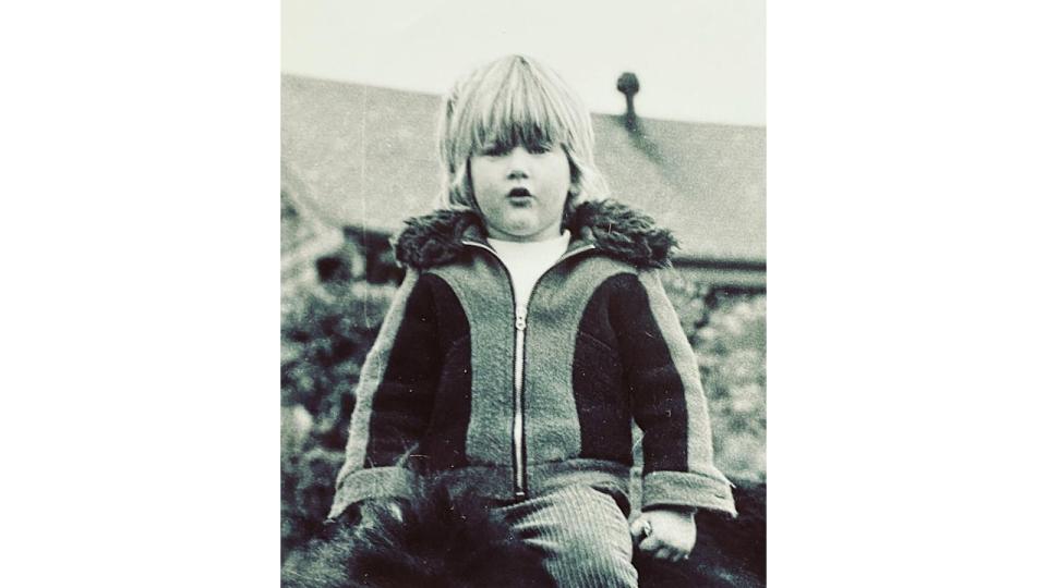 Clare Balding as a child