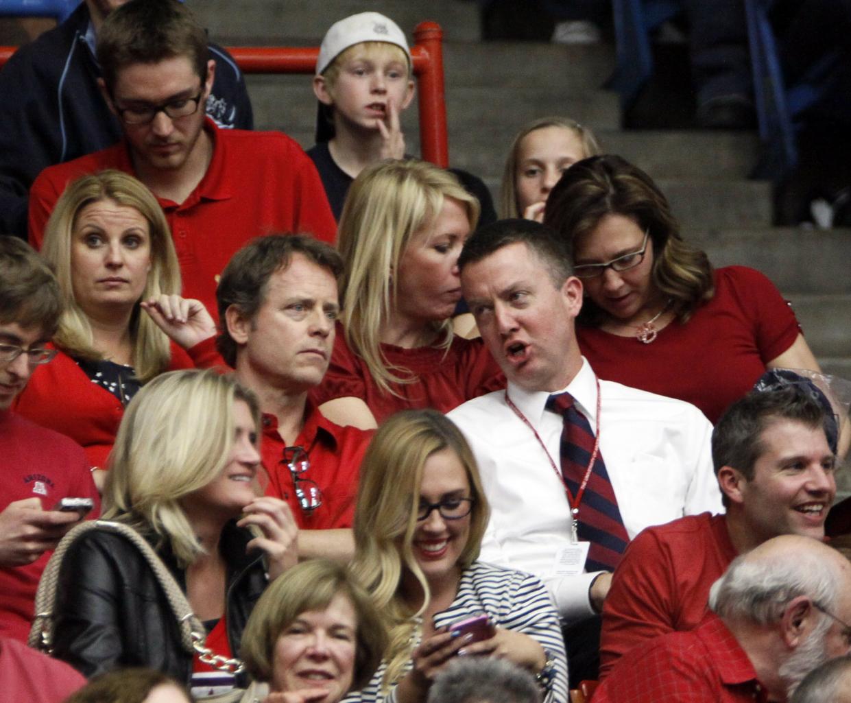 Greg Byrne, right, was hired as Arizona's athletic director in 2010. (AP Photo/Wily Low)