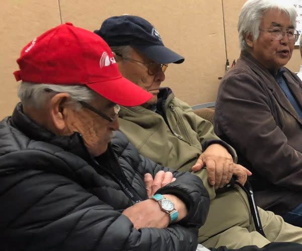 Alaska Native elders, James Charles, the late David Bill, Sr. and Wilson Justin. Photo courtesy of Chief Mike Williams Alaska Native elders, James Charles, the late David Bill, Sr. and Wilson Justin. (Photo courtesy/Chief Mike Williams)