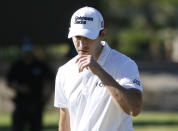 Patrick Cantlay walks away after putting at the 11th hole during the first round of the Shriners Children's Open golf tournament at TPC Summerlin, Thursday, Oct. 6, 2022, in Las Vegas. (AP Photo/Ronda Churchill)