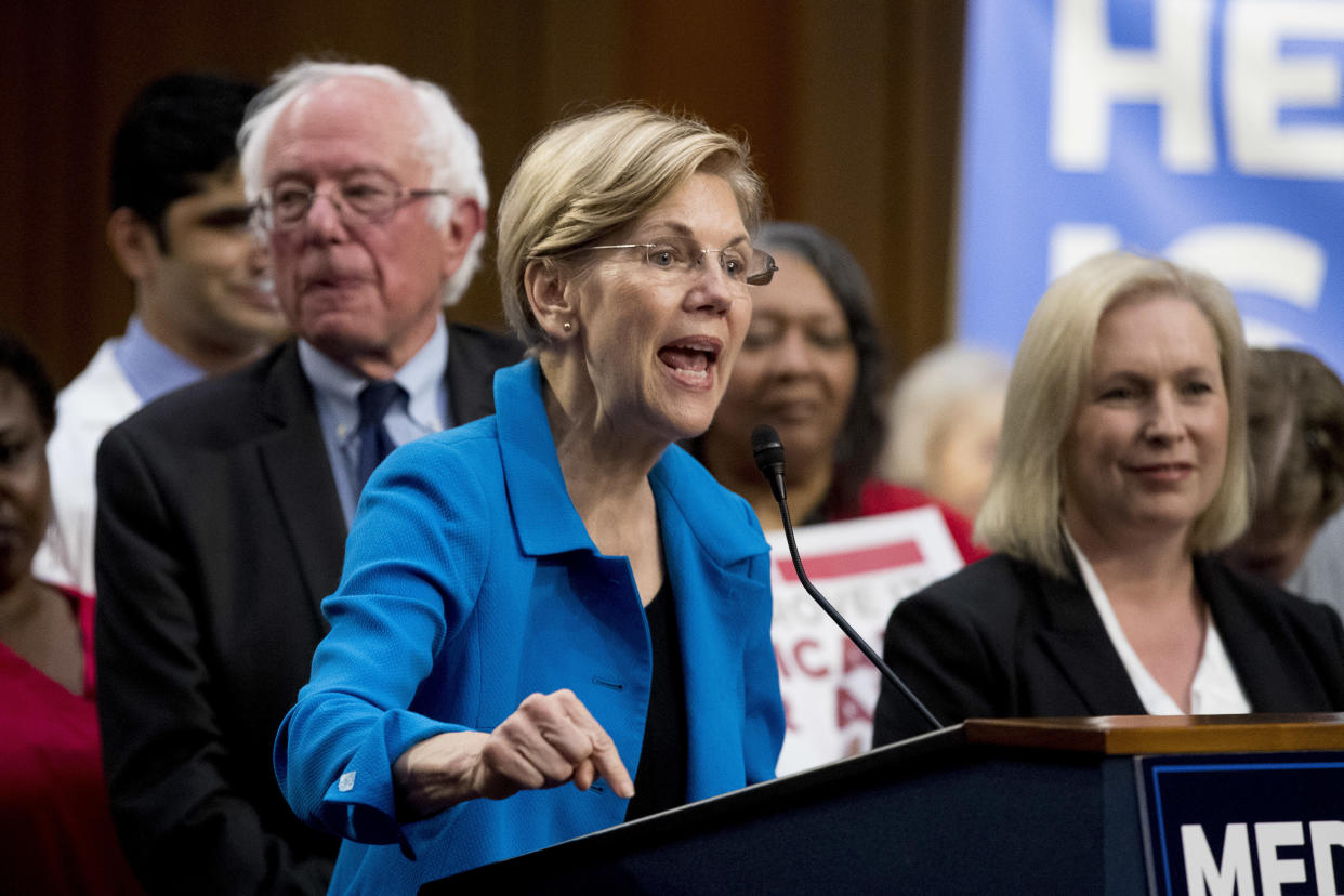 Sens. Elizabeth Warren (D-Mass.), Bernie Sanders (I-Vt.) and Kirsten Gillibrand (D-N.Y.) all look likely to run for president in 2020. (Photo: ASSOCIATED PRESS)