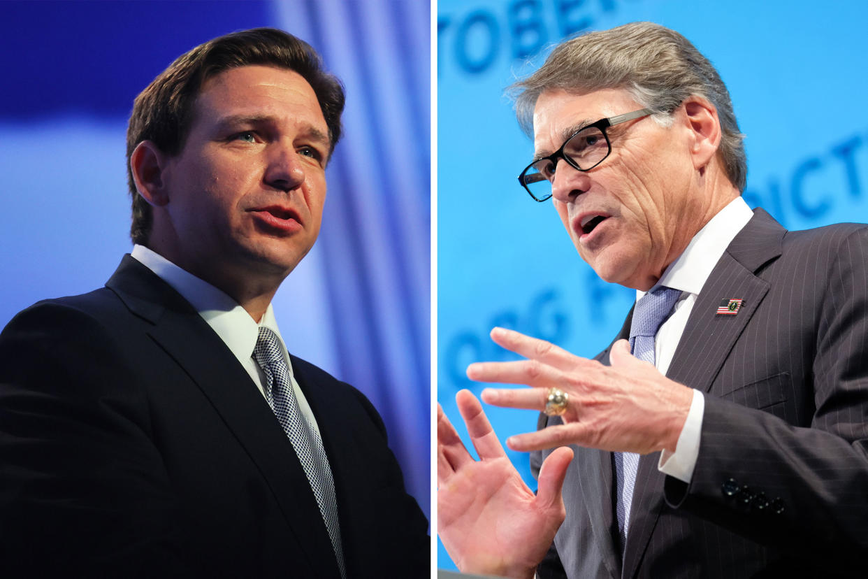 Florida Gov. Ron DeSantis; Secretary of Energy and former Governor of Texas Rick Perry