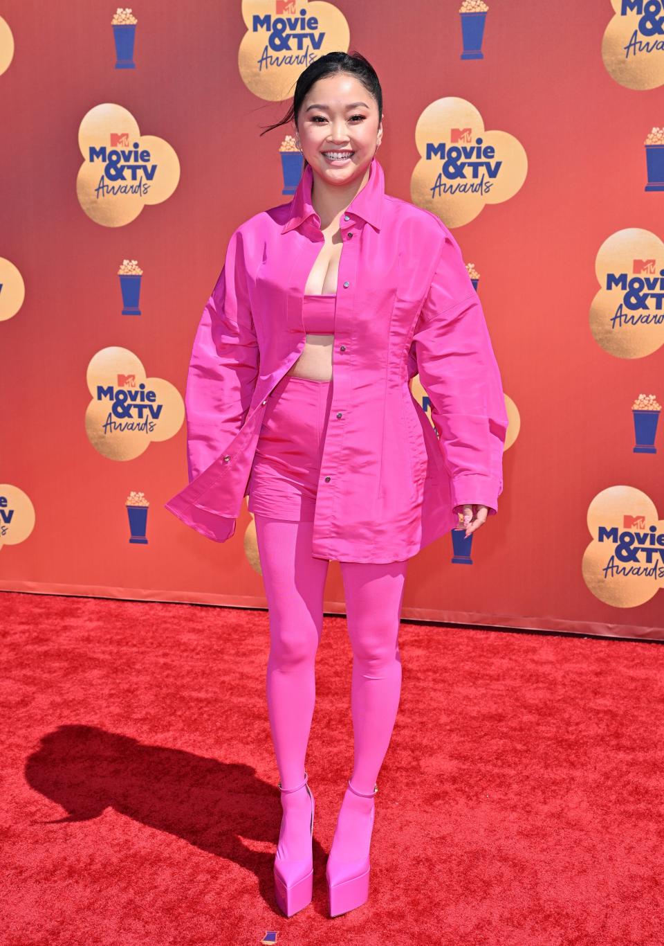 Lana Condor attends the 2022 MTV Movie & TV Awards.