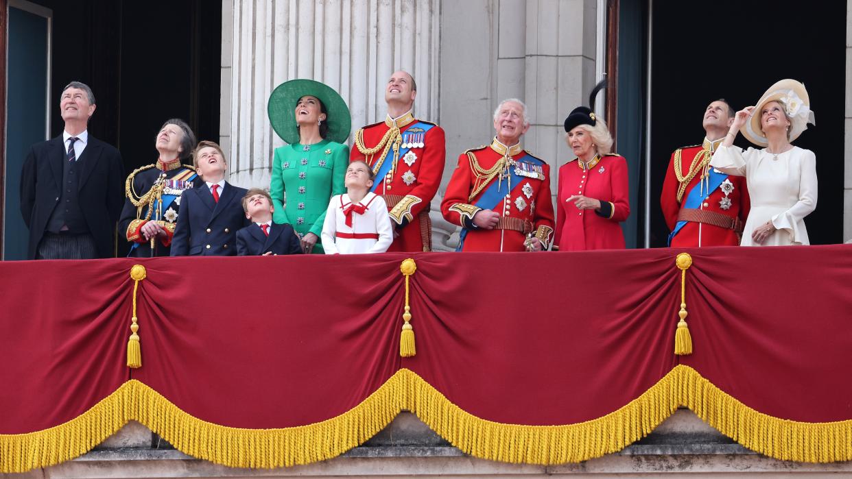  The senior royal we’re not set to see until autumn revealed. Seen here is the Royal Family on the balcony of Buckingham Palace 