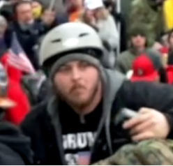 Cody Mattice, as shown in an image provided by the FBI as it sought to identify those present at the U.S. Capitol riots on Jan. 6.